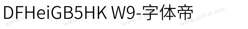DFHeiGB5HK W9字体转换